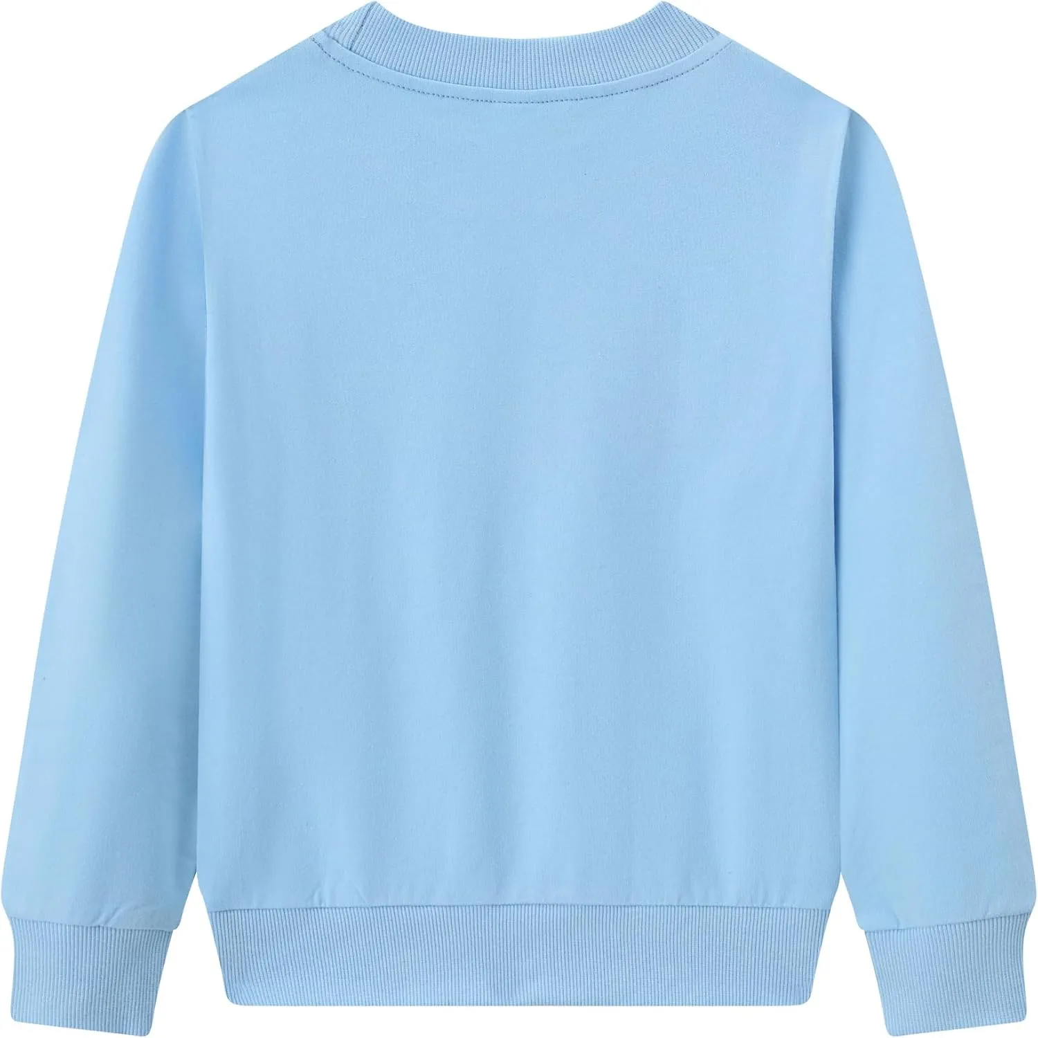 2-Pack Toddler Sweatshirts Kid Girl's Cartoon Cotton Long-sleeved Tops Crewneck Pullover Shirts For Kids 3-7 Years