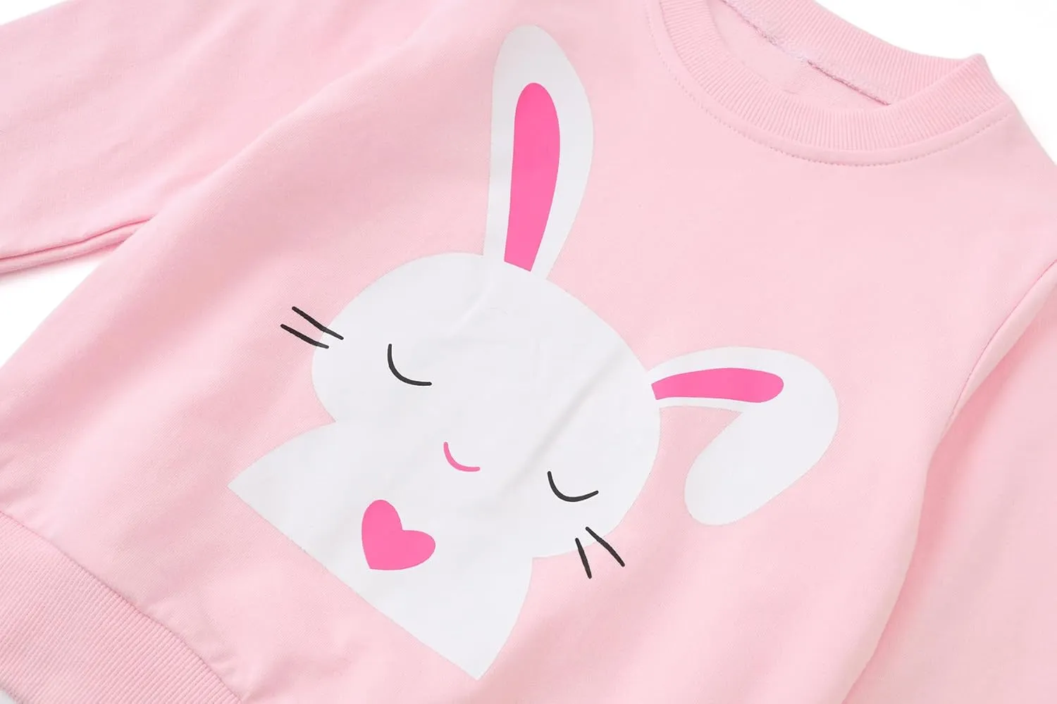 2-Pack Toddler Sweatshirts Kid Girl's Cartoon Cotton Long-sleeved Tops Crewneck Pullover Shirts For Kids 3-7 Years
