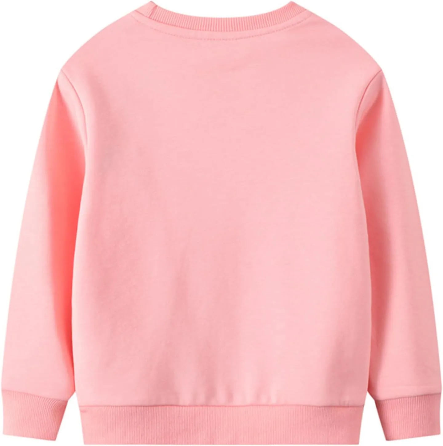 2-Pack Toddler Sweatshirts Kid Girl's Cartoon Cotton Long-sleeved Tops Crewneck Pullover Shirts For Kids 3-7 Years