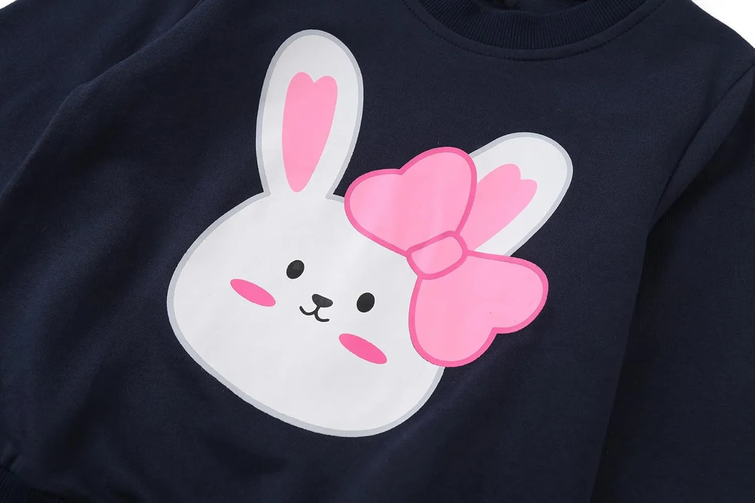 2-Pack Toddler Sweatshirts Kid Girl's Cartoon Cotton Long-sleeved Tops Crewneck Pullover Shirts For Kids 3-7 Years
