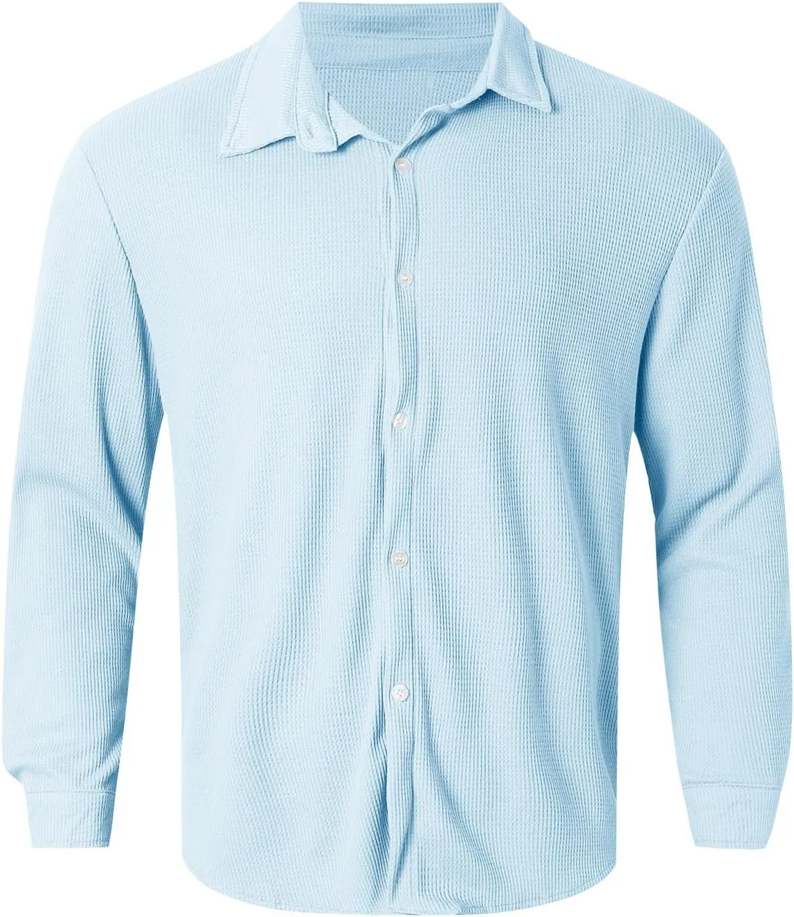 2024 Men's Casual Shirt Street Cardigan Solid Color Long Sleeved Autumn Winter Fashion Men Regular Fit Dress Shirt