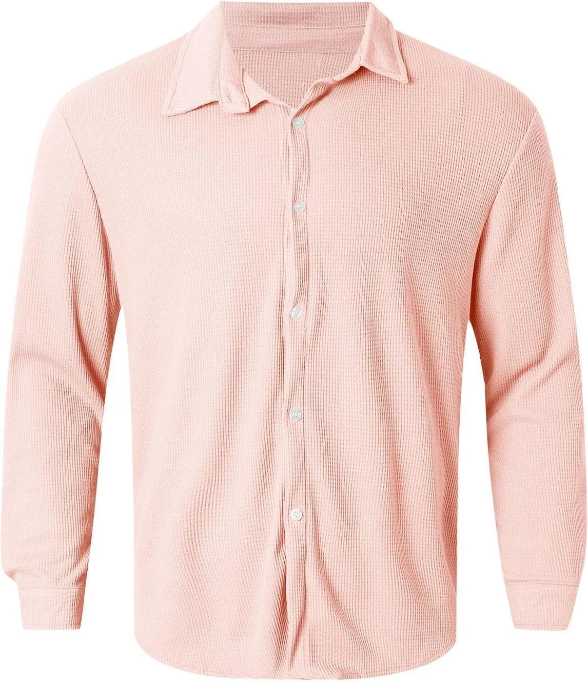2024 Men's Casual Shirt Street Cardigan Solid Color Long Sleeved Autumn Winter Fashion Men Regular Fit Dress Shirt