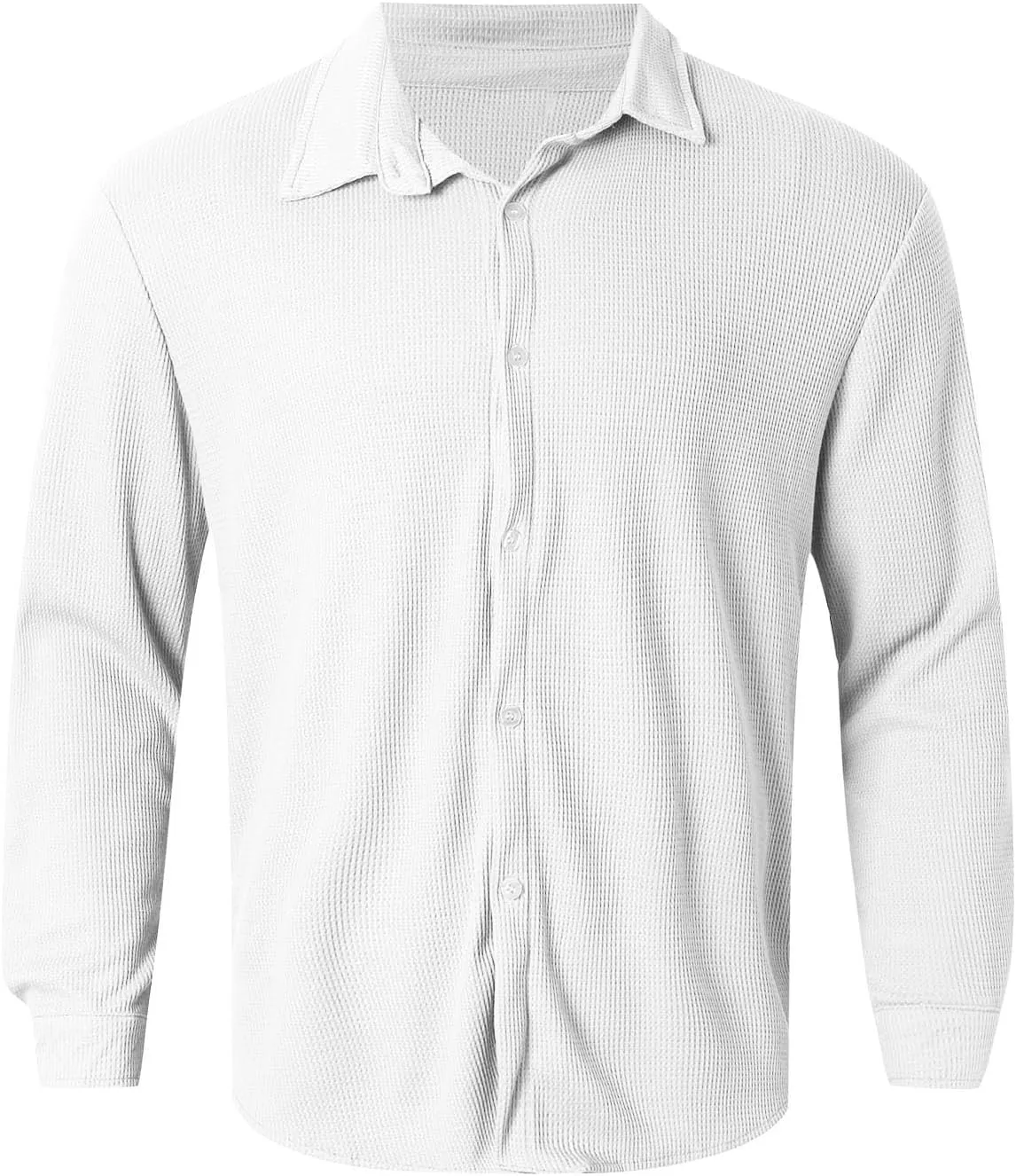 2024 Men's Casual Shirt Street Cardigan Solid Color Long Sleeved Autumn Winter Fashion Men Regular Fit Dress Shirt