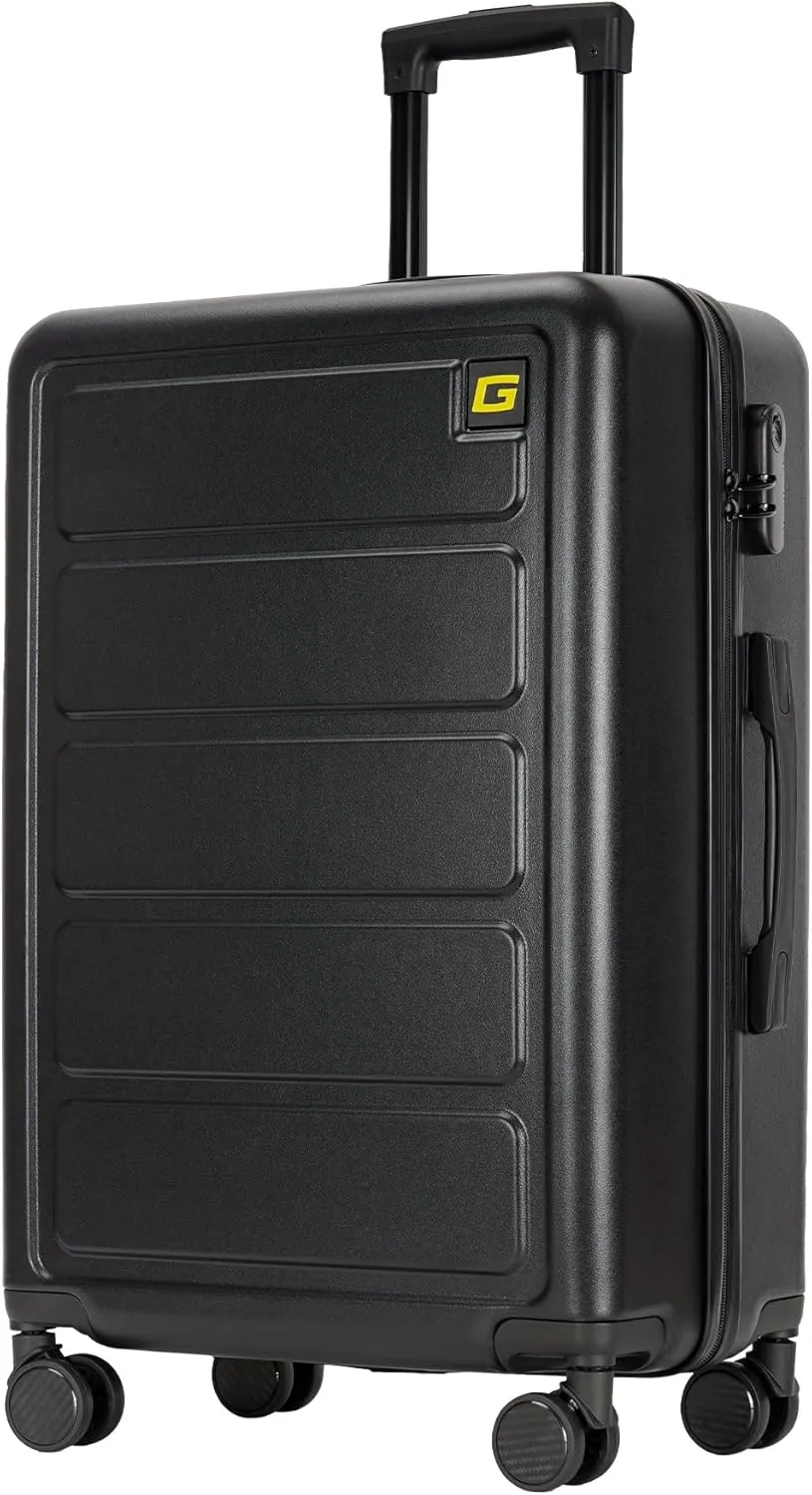 28 Inch Large Luggage Suitcase with Spinner Wheels Hardside Lightweight Rolling Travel Luggage for Women Men,Black