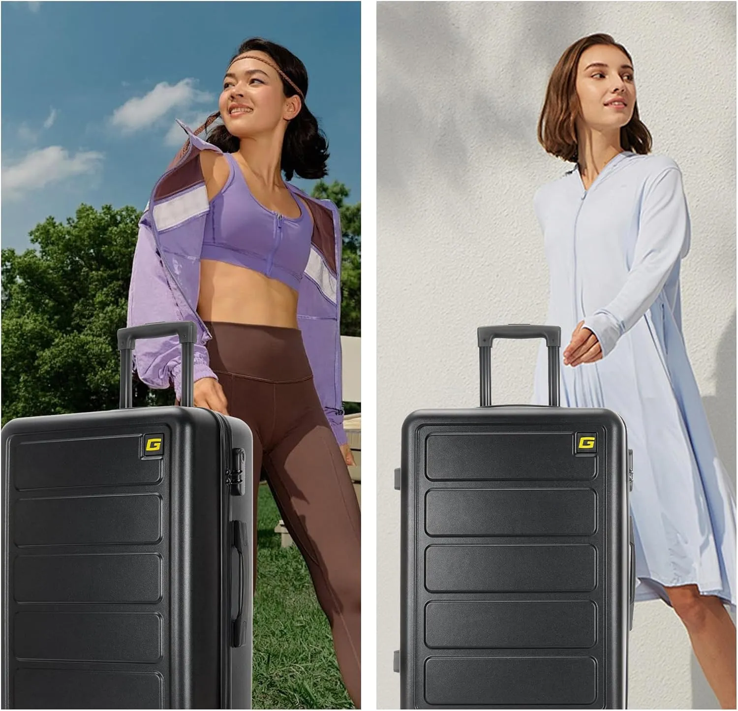 28 Inch Large Luggage Suitcase with Spinner Wheels Hardside Lightweight Rolling Travel Luggage for Women Men,Black