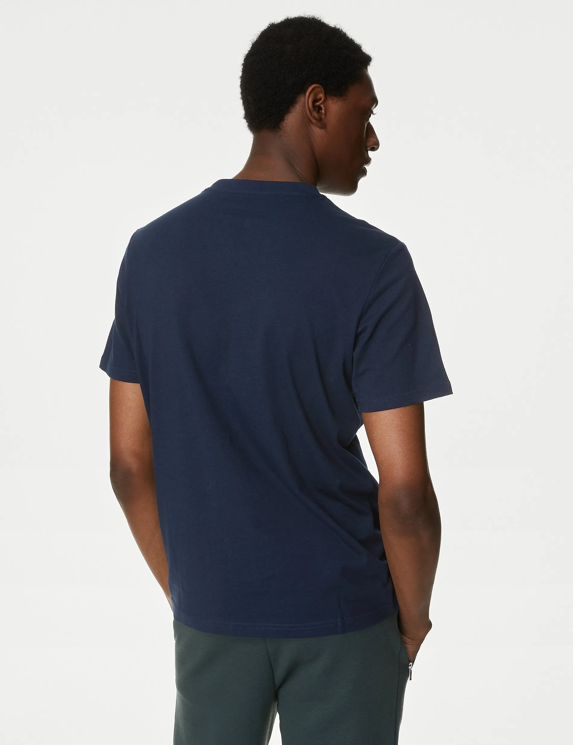 3 Pairs of Marks & Spencer Pure Cotton V-Neck T-Shirts