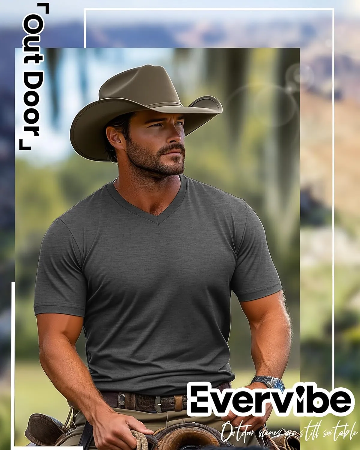 5 Pack Men's Big and Tall Shirts Casual V Neck Short Sleeve Tees Summer Cotton Basic T Shirts Multipack