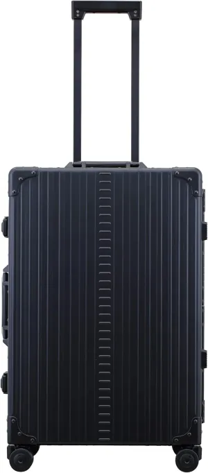 Aleon 26 Aluminum Checked Bag Hardside Luggage with Suiter, Lightweight Hardshell Suitcase w/Spinner Wheels, TSA-Approved, Heavy Duty Roller for International Travel and Business Flight, Black