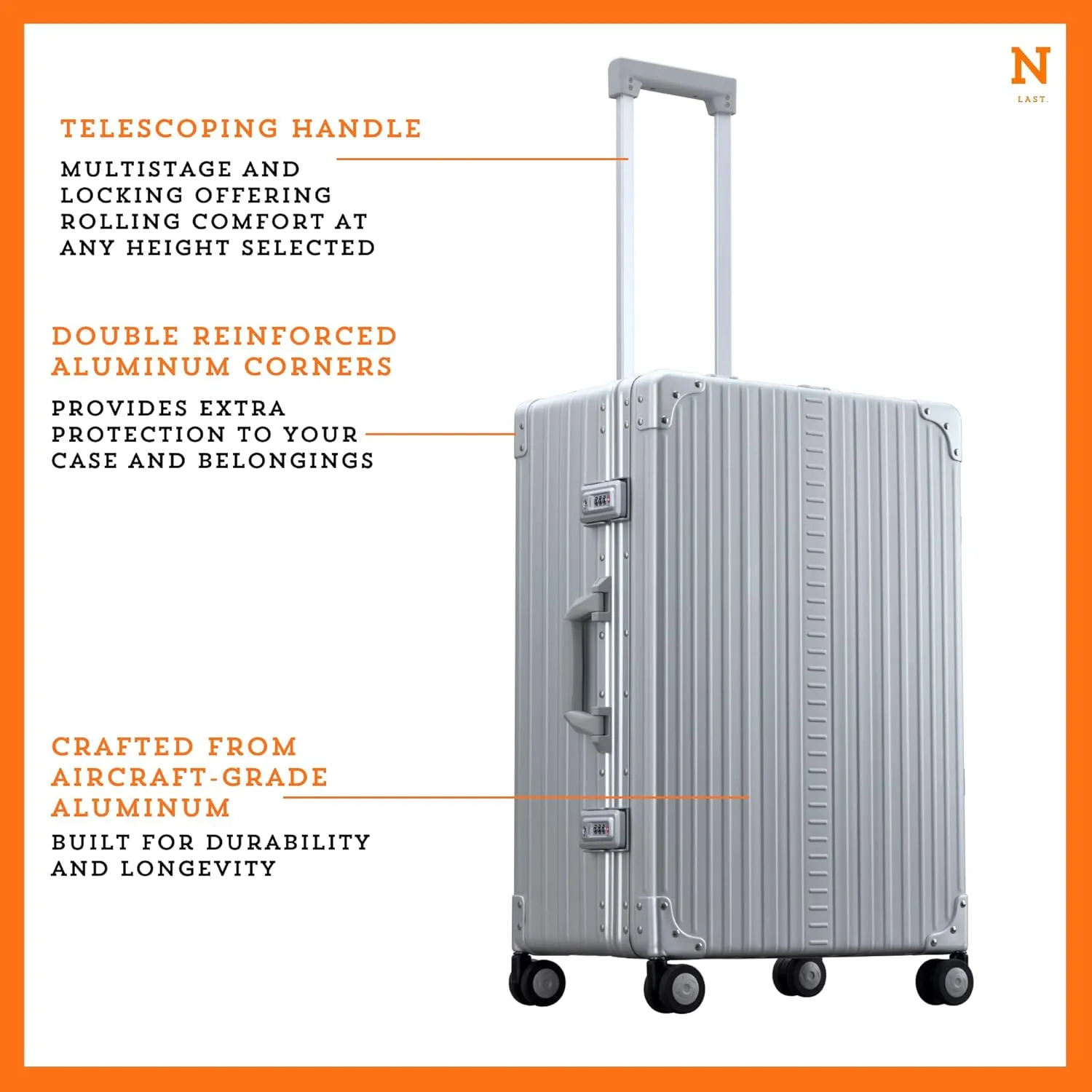 ALEON 26" Aluminum Traveler with Suiter Hardside Luggage