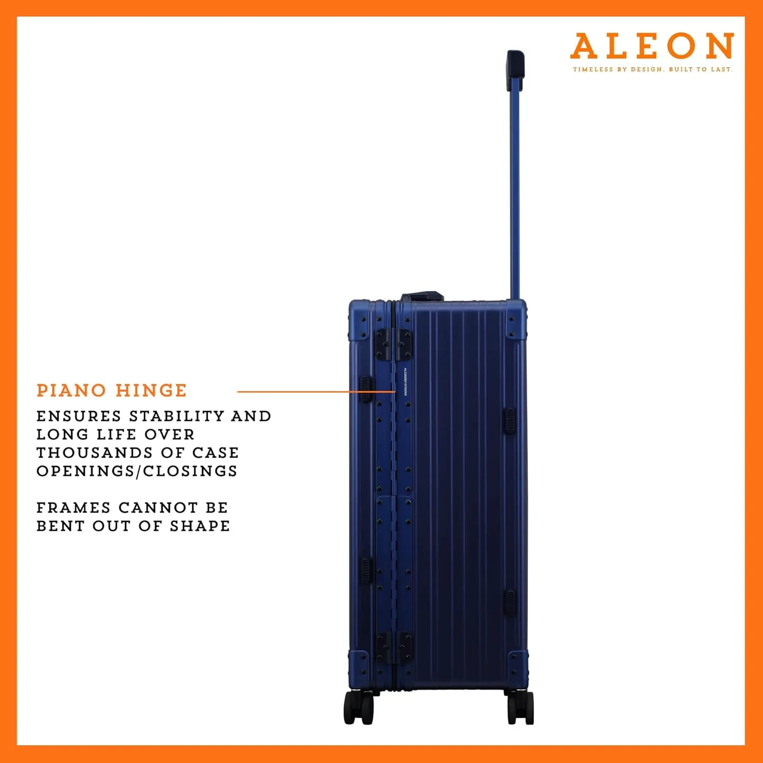 All Aluminum Lightweight 26" Premium Checked Bag Luggage with Suiter, Hardshell Suitcase w/Spinner Wheels, TSA-Approved, Heavy Duty Roller for International Travel and Business Flight (Sapphire)
