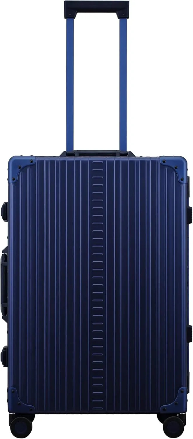 All Aluminum Lightweight 26" Premium Checked Bag Luggage with Suiter, Hardshell Suitcase w/Spinner Wheels, TSA-Approved, Heavy Duty Roller for International Travel and Business Flight (Sapphire)