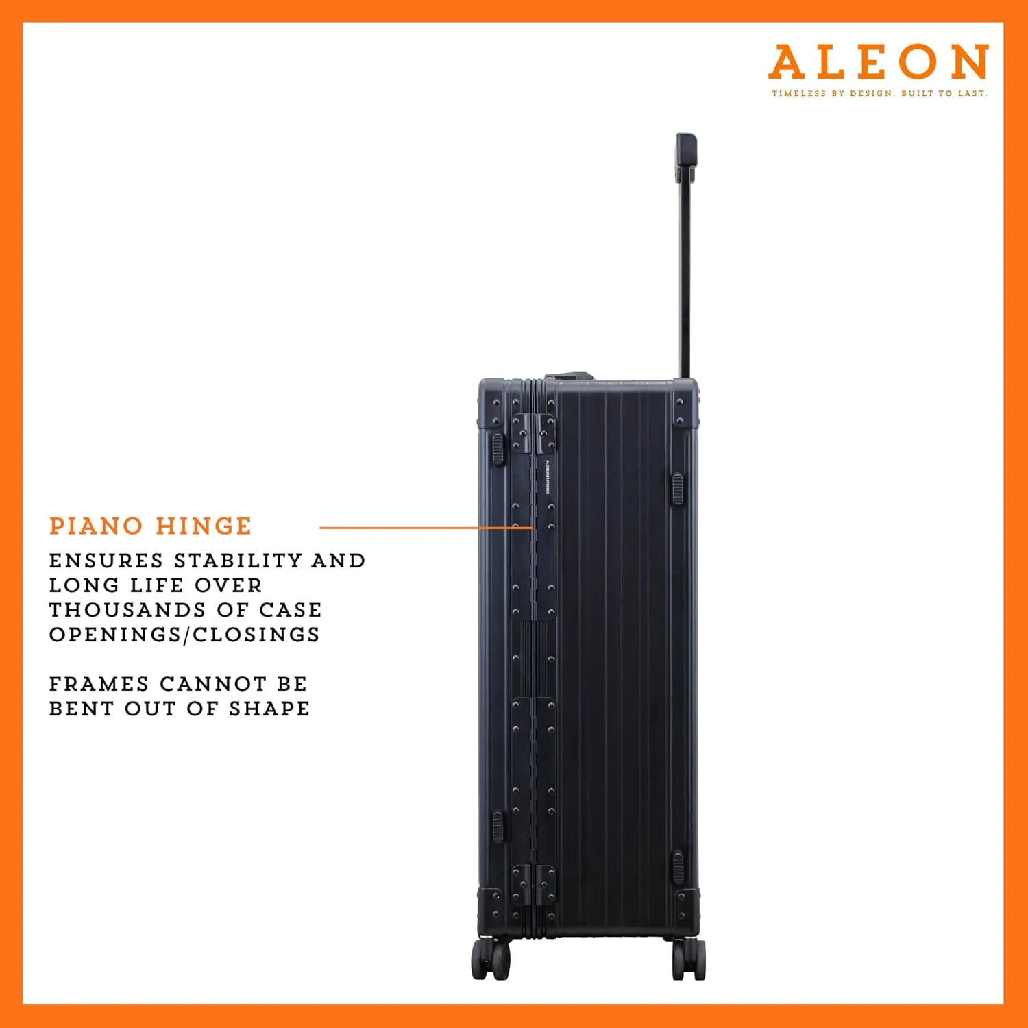 All Aluminum Lightweight 30 Premium Macro Traveler Hardside Checked Luggage with 4 Spinner Wheels, TSA Lock, Compression Board, Telescoping Handle, Ideal for International Travel (Onyx)