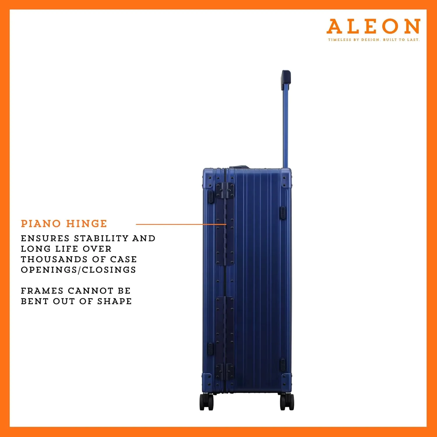 All Aluminum Lightweight 30 Premium Macro Traveler Hardside Checked Luggage with 4 Spinner Wheels, TSA Lock, Compression Board, Telescoping Handle, Ideal for International Travel (Sapphire).