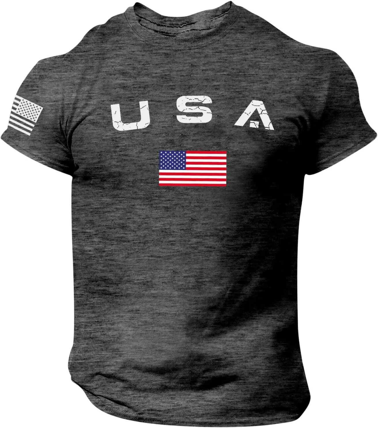 American Flag Shirt Men Fourth of July USA Patriotic Graphic America Tshirts Oversized Funny Summer Independence Day Shirt