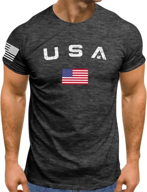 American Flag Shirt Men Fourth of July USA Patriotic Graphic America Tshirts Oversized Funny Summer Independence Day Shirt