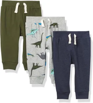And Toddler Boy Active Striped Fleece Jogger Pants 2-pack