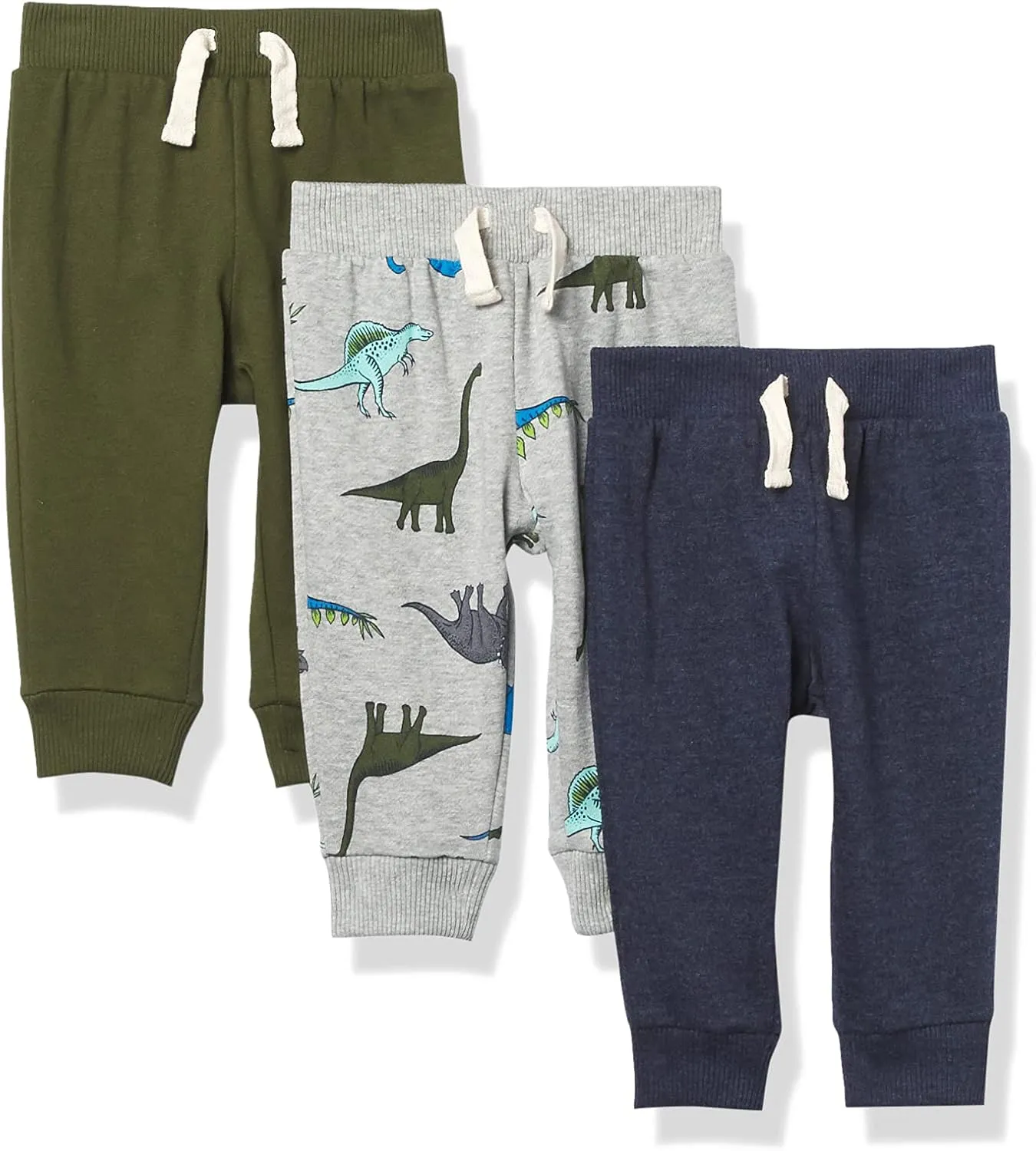 And Toddler Boy Active Striped Fleece Jogger Pants 2-pack
