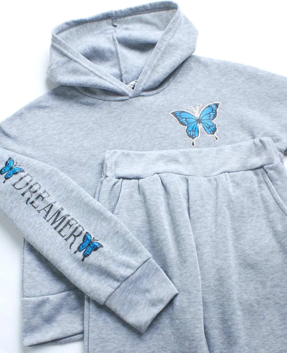 Angel Face Girls' Jogger Set - 4 Piece Fleece Pullover Hoodie Kids Clothing Set (Size: 7-16)
