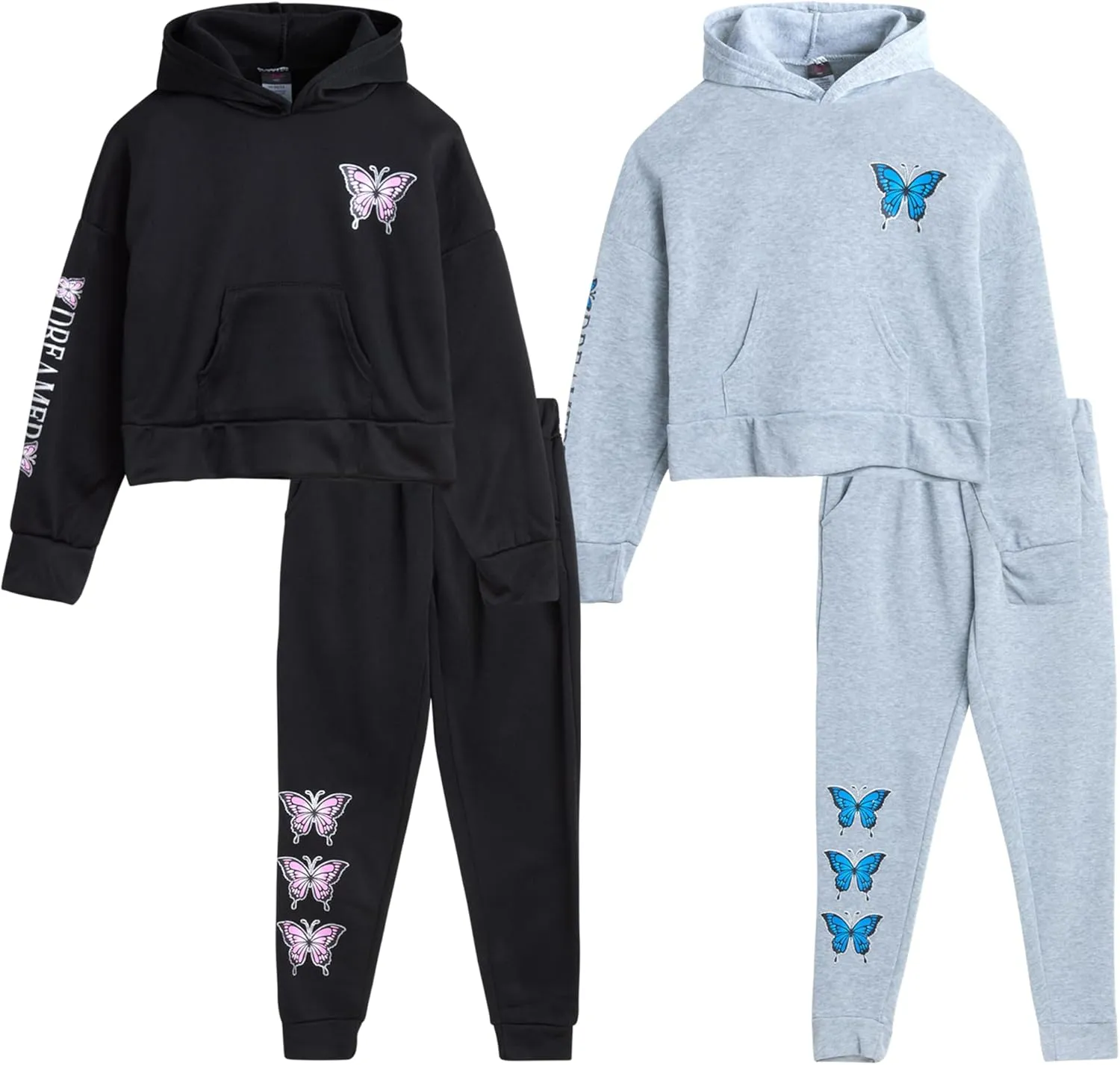 Angel Face Girls' Jogger Set - 4 Piece Fleece Pullover Hoodie Kids Clothing Set (Size: 7-16)