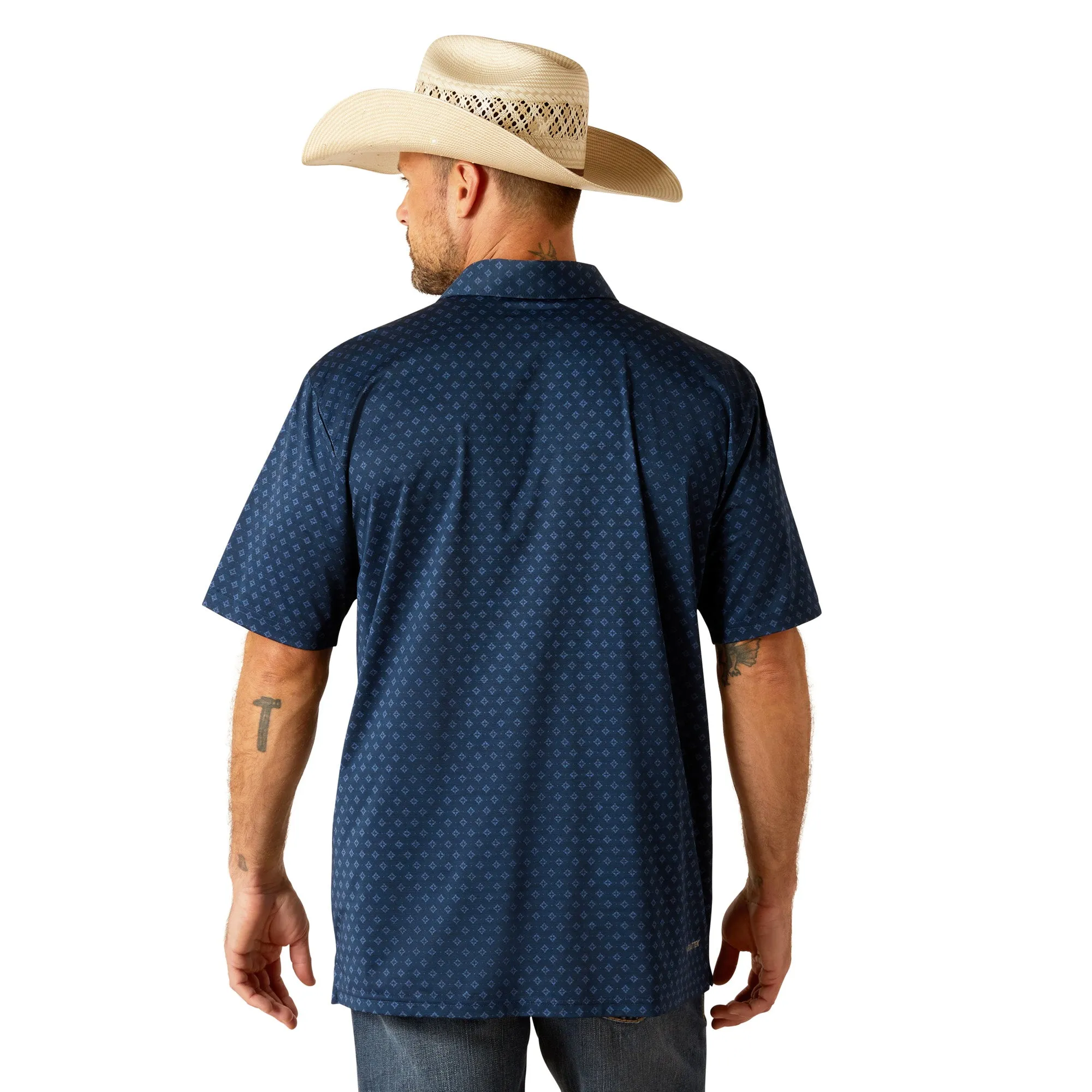 ARIAT CHARGER 2.0 DRESS BLUES PRINTED POLO SHIRT