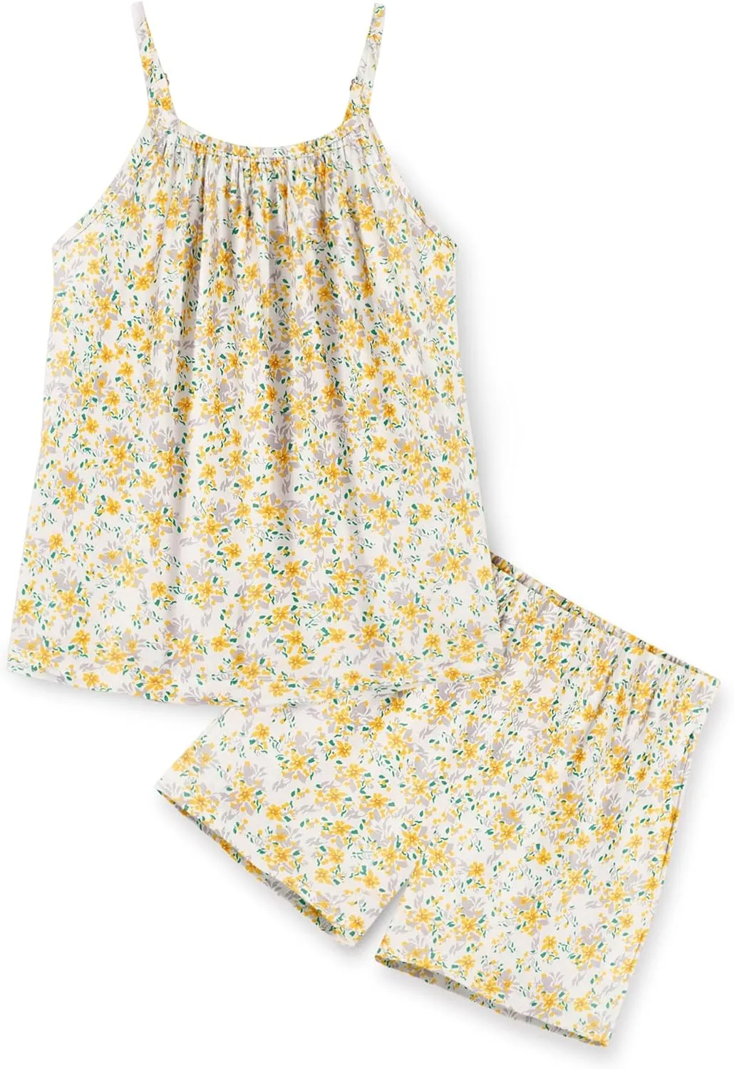 Arshiner Toddler Girl Summer Clothes 2 Piece Loose Spaghetti Strap Tank Top and Short Set Kids Clothing Sets with Pockets