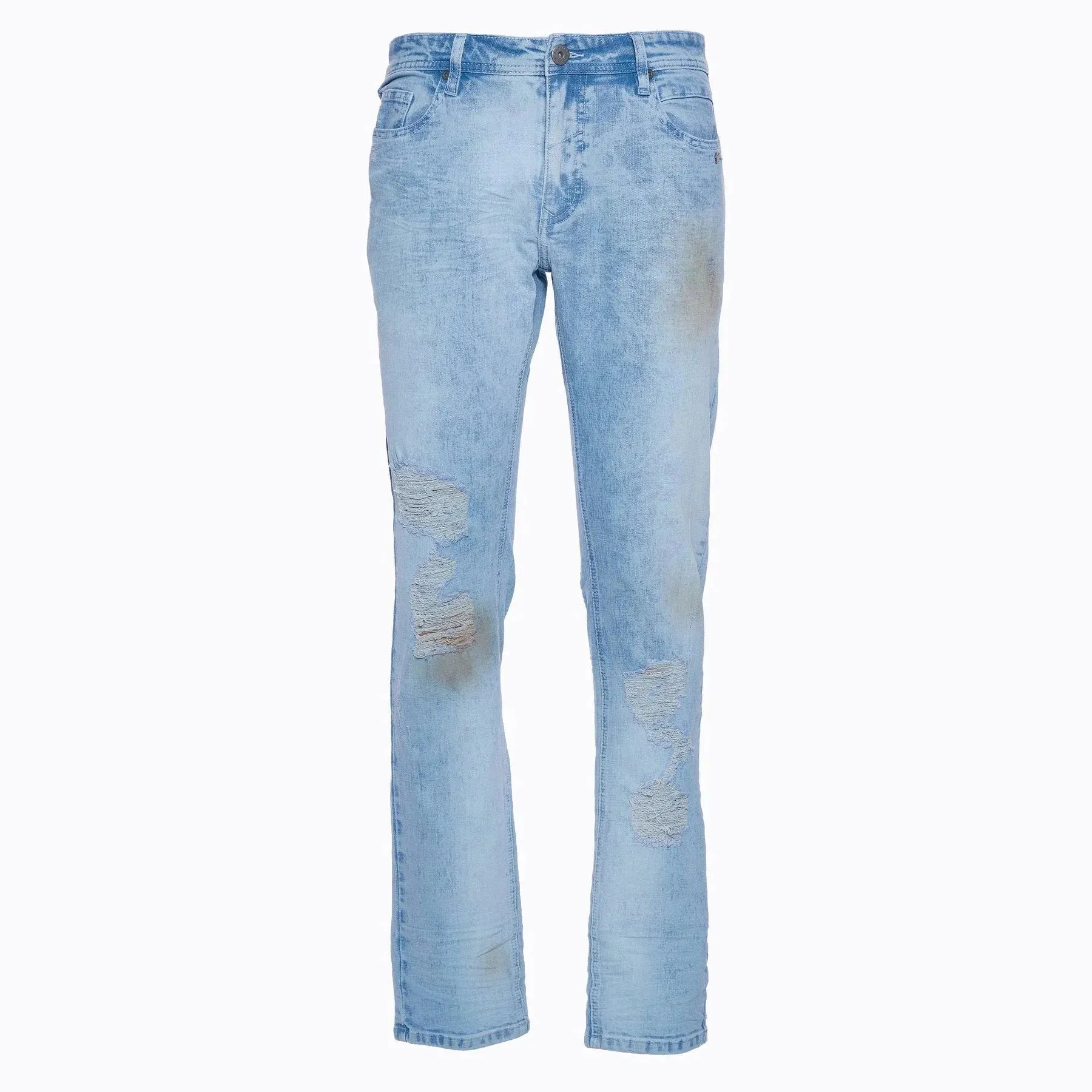 A.Tiziano 'Steve' Bleached & Stained Denim Jean