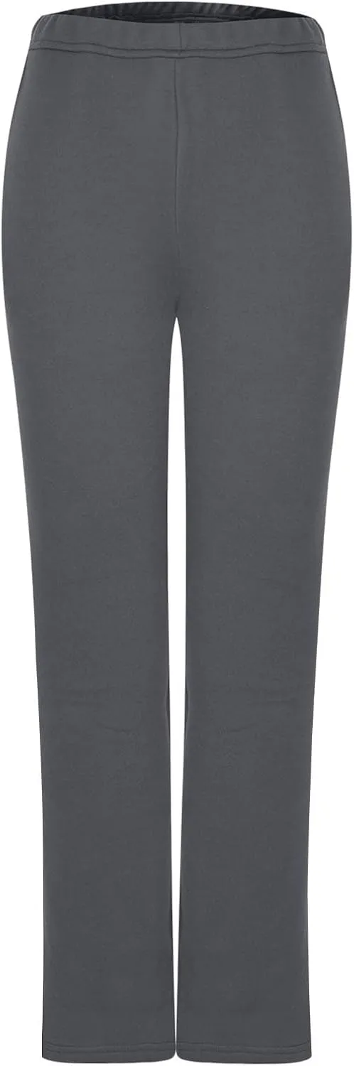 Baggy Sweatpants for Women Open Bottom Sweat Jogger Pants with Pockets Elastic Waist Athletic Lounge Travel Trouser