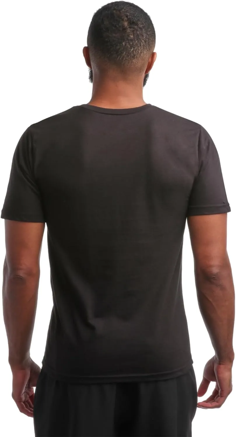 Bass Creek Outfitters Men's T-Shirt - 3 Pack Basic Crewneck and V-Neck Undershirts - Size Up for Ideal Fit (Sizes: S-XL)