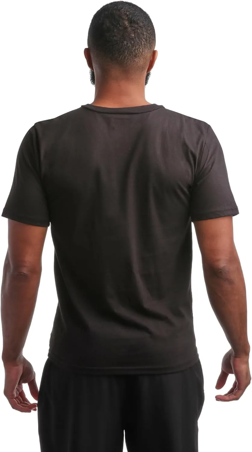 Bass Creek Outfitters Men's T-Shirt - 3 Pack Basic Crewneck and V-Neck Undershirts - Size Up for Ideal Fit (Sizes: S-XL)