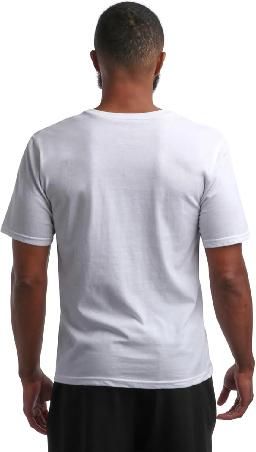 Bass Creek Outfitters Men's T-Shirt - 3 Pack Basic Crewneck and V-Neck Undershirts - Size Up for Ideal Fit (Sizes: S-XL)