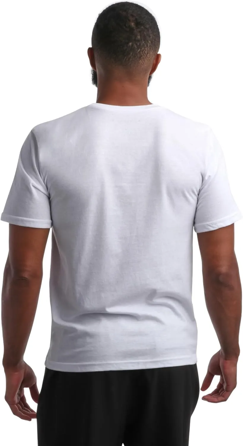 Bass Creek Outfitters Men's T-Shirt - 3 Pack Basic Crewneck and V-Neck Undershirts - Size Up for Ideal Fit (Sizes: S-XL)