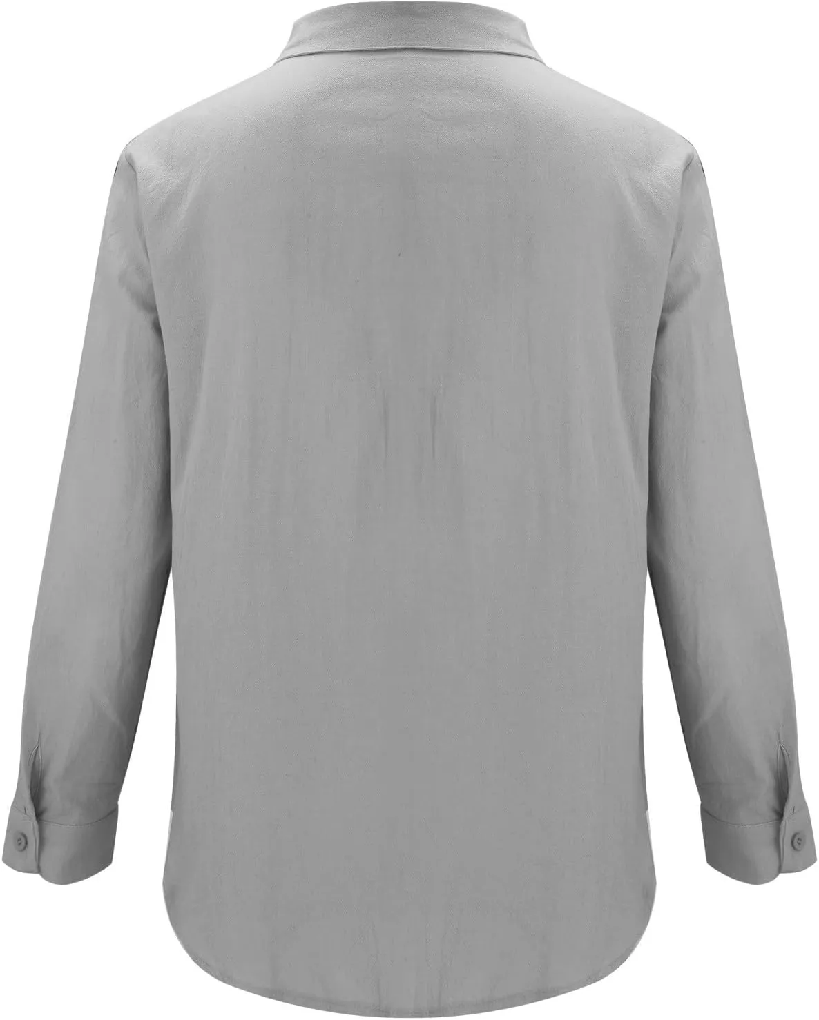 Beach Shirts fot Men Cotton Long Sleeve Button Down Beach Casual Summer Lightweight Tees Guayabera Big and Tall Shirt