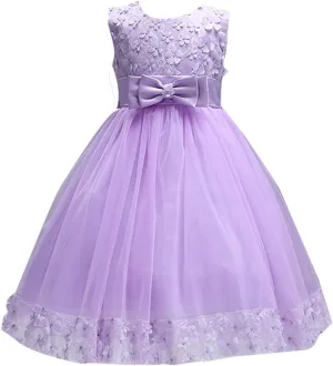 Big Girls First Communion Lace Dresses up for Pageant Sleeveless Flower Girl Dress Shiny Casual Playwear Beach for Weddings Sundress A Line Elegant Party Knee Kids Clothing Size 8 9 (Purple, 12)