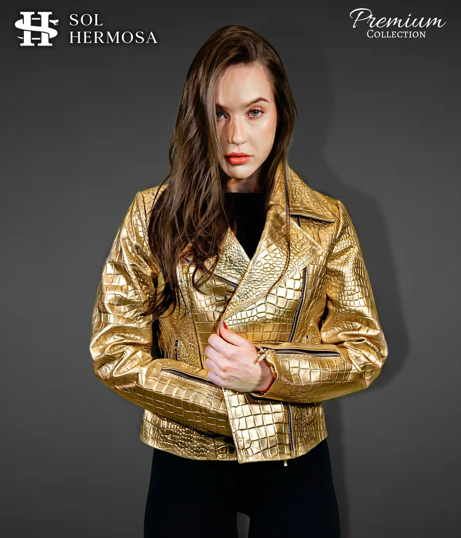 Biker Leather Jacket For Women- Athena