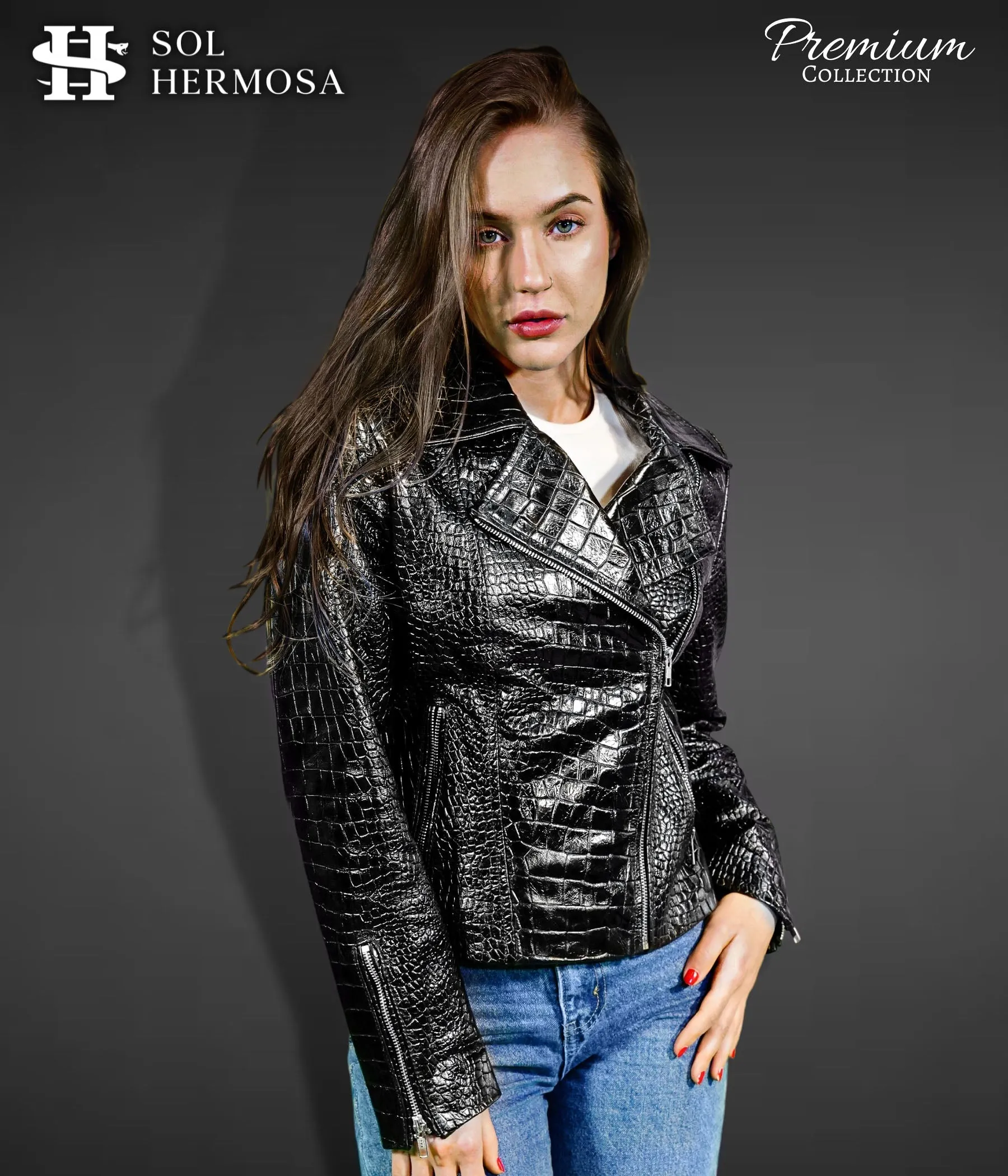 Biker Leather Jacket For Women- Athena