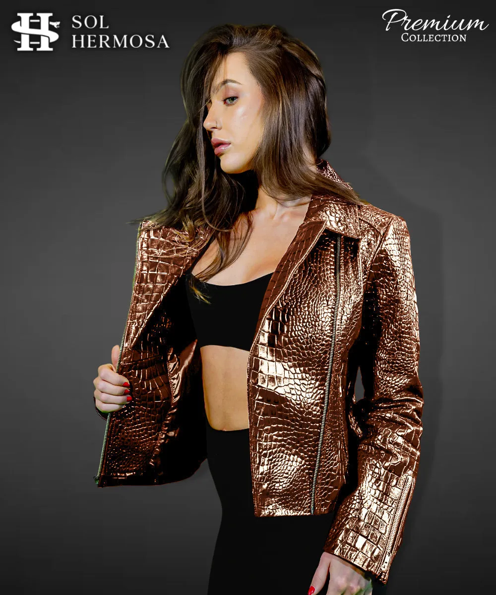 Biker Leather Jacket For Women- Athena