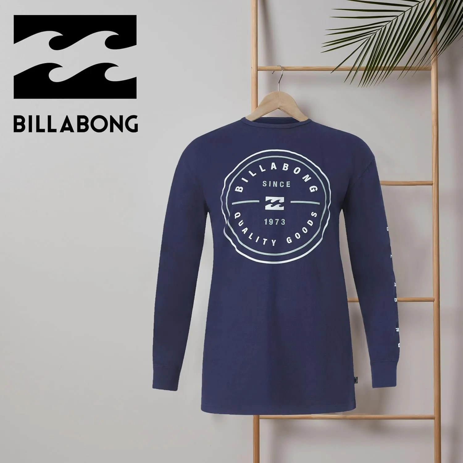 Billabong Big and Tall Long Sleeve T Shirts for Men - Cotton Graphic Tee Shirts