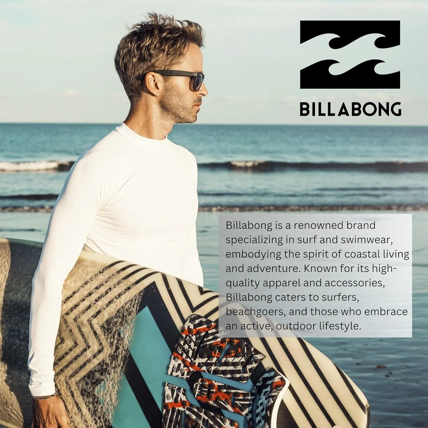 Billabong Big and Tall Long Sleeve T Shirts for Men - Cotton Graphic Tee Shirts