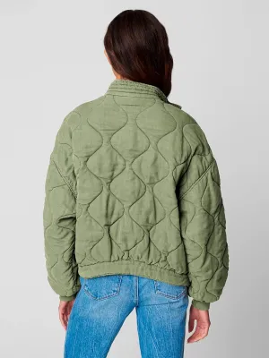 [BLANKNYC] Womens Luxury Clothing Tencel Drop Shoulder Quilted Jacket