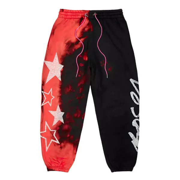 Bossi Star Tie-Dye Embellished Sweatpants