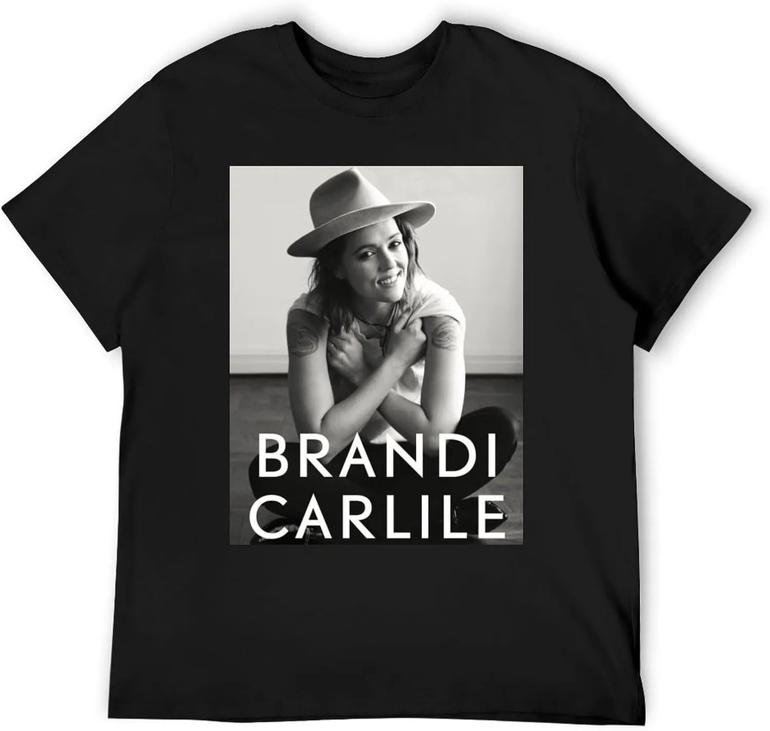 Brandi Music Carlile Men'S T-Shirts Classic Crewneck Casual Short Shirt Cotton Teens Tee Tops