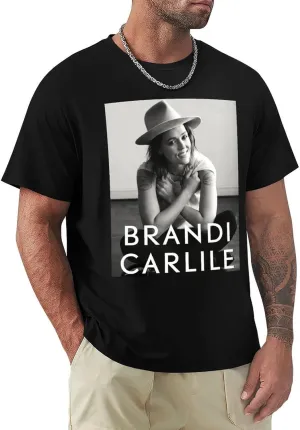 Brandi Music Carlile Men'S T-Shirts Classic Crewneck Casual Short Shirt Cotton Teens Tee Tops
