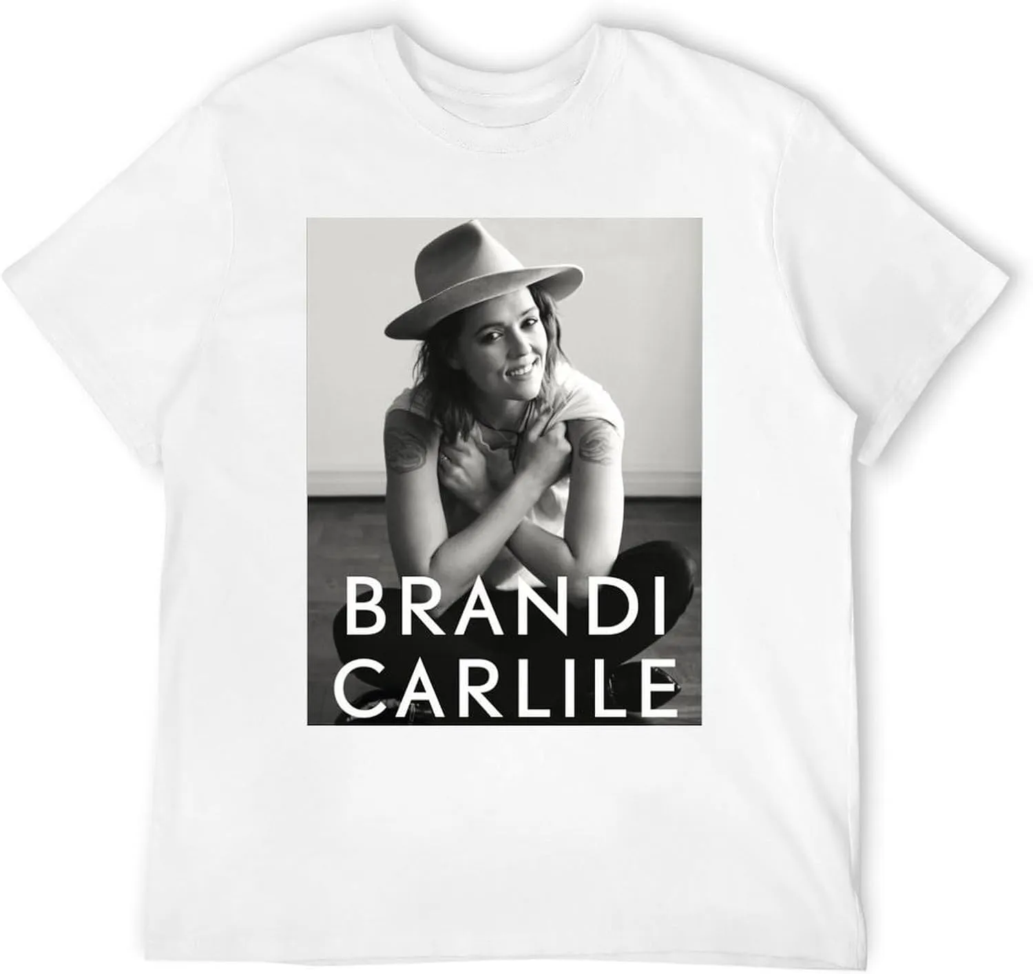 Brandi Music Carlile Men'S T-Shirts Classic Crewneck Casual Short Shirt Cotton Teens Tee Tops