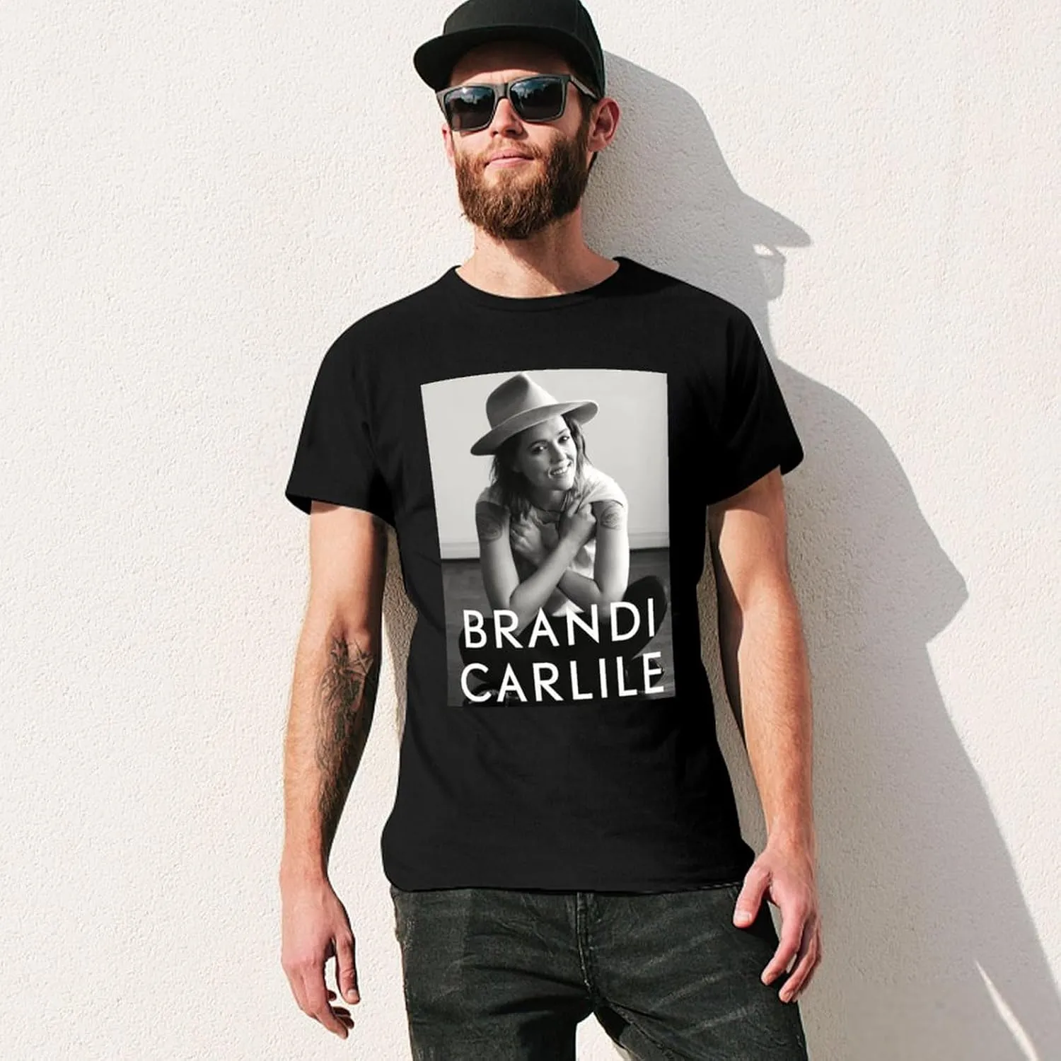 Brandi Music Carlile Men'S T-Shirts Classic Crewneck Casual Short Shirt Cotton Teens Tee Tops