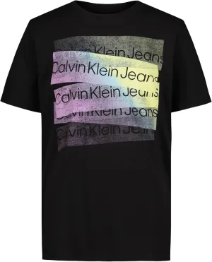 Calvin Klein Boys' Short Sleeve Fashion Graphic Crew Neck T-Shirt, Comfortable, Relaxed Fit