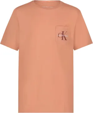 Calvin Klein Boys' Short Sleeve Pocket Logo Crew Neck T-Shirt, Soft, Comfortable, Relaxed Fit