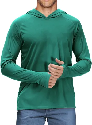 Casual Pullover Hoodies for Men Solid Color Sun Protection Sweatshirts Long Sleeve Fishing Shirt for Outdoor Climbing