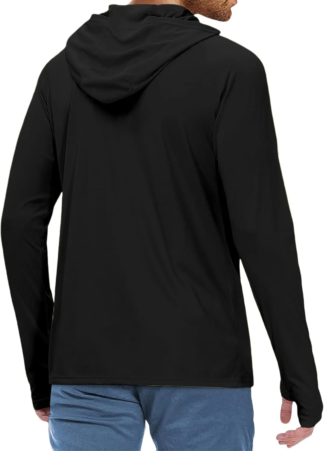 Casual Pullover Hoodies for Men Solid Color Sun Protection Sweatshirts Long Sleeve Fishing Shirt for Outdoor Climbing