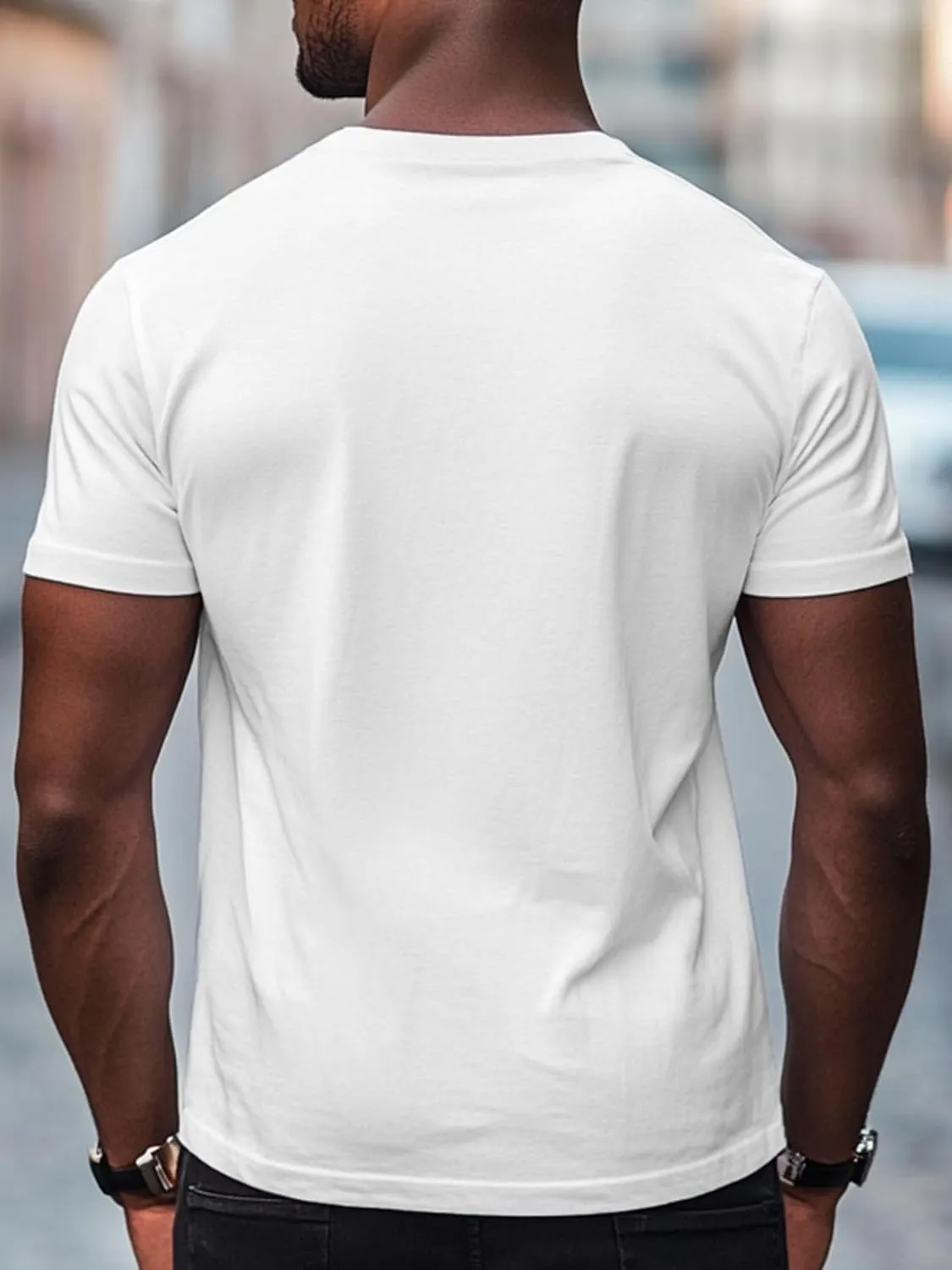 Cat Graphic Men's T-Shirts, 4th of July T Shirts for Men Patriotic US Flag Crew Neck Tees Cotton Undershirts