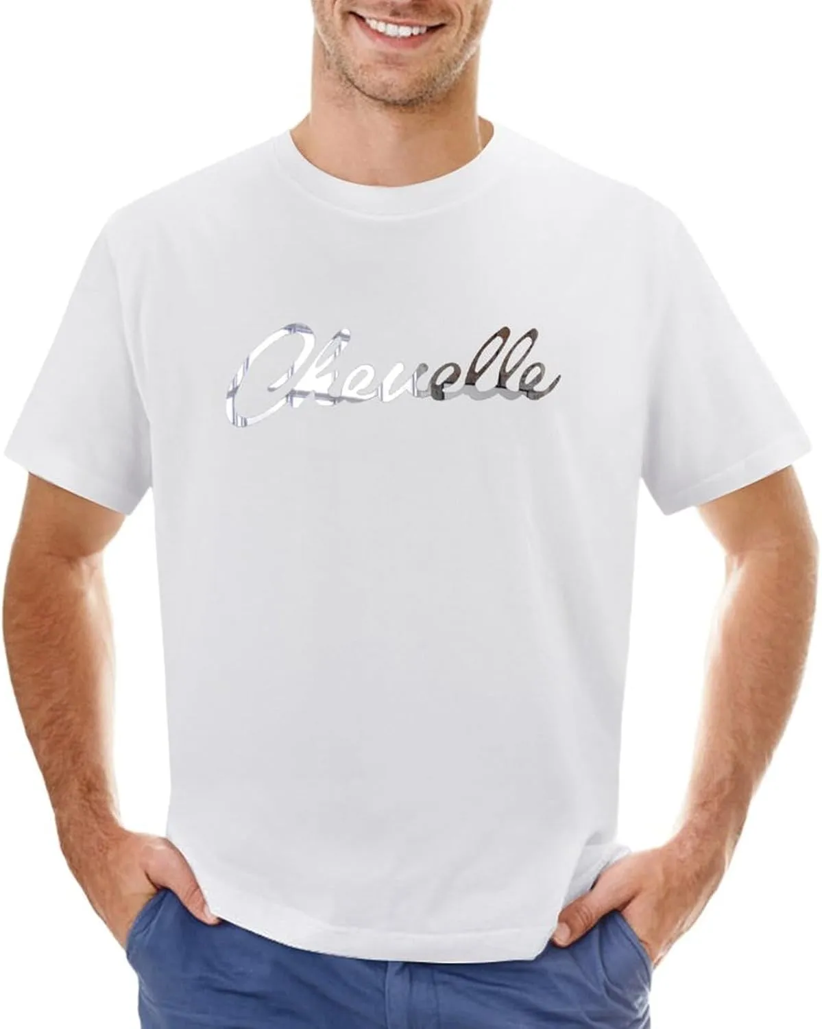 Chevelles Men'S T-Shirts Casual Cotton Short Shirt Classic Crewneck Teens Tee Tops